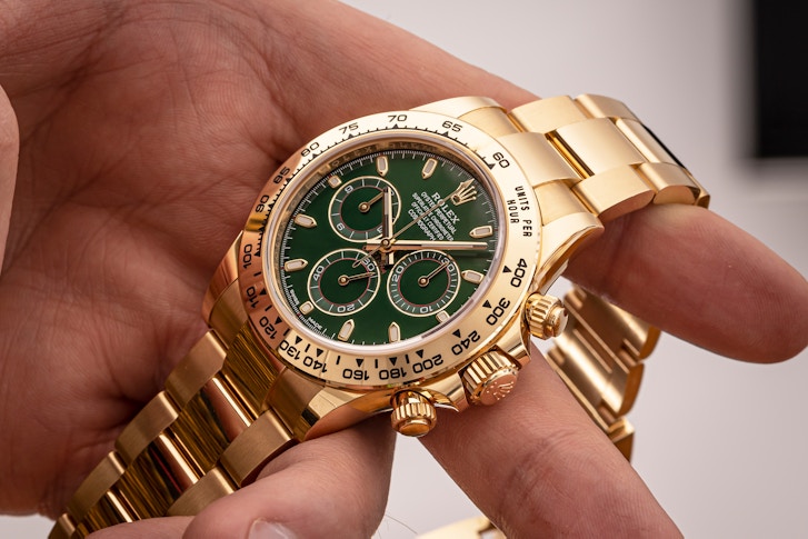 2020 ROLEX DAYTONA YELLOW GOLD WITH GREEN DIAL main image
