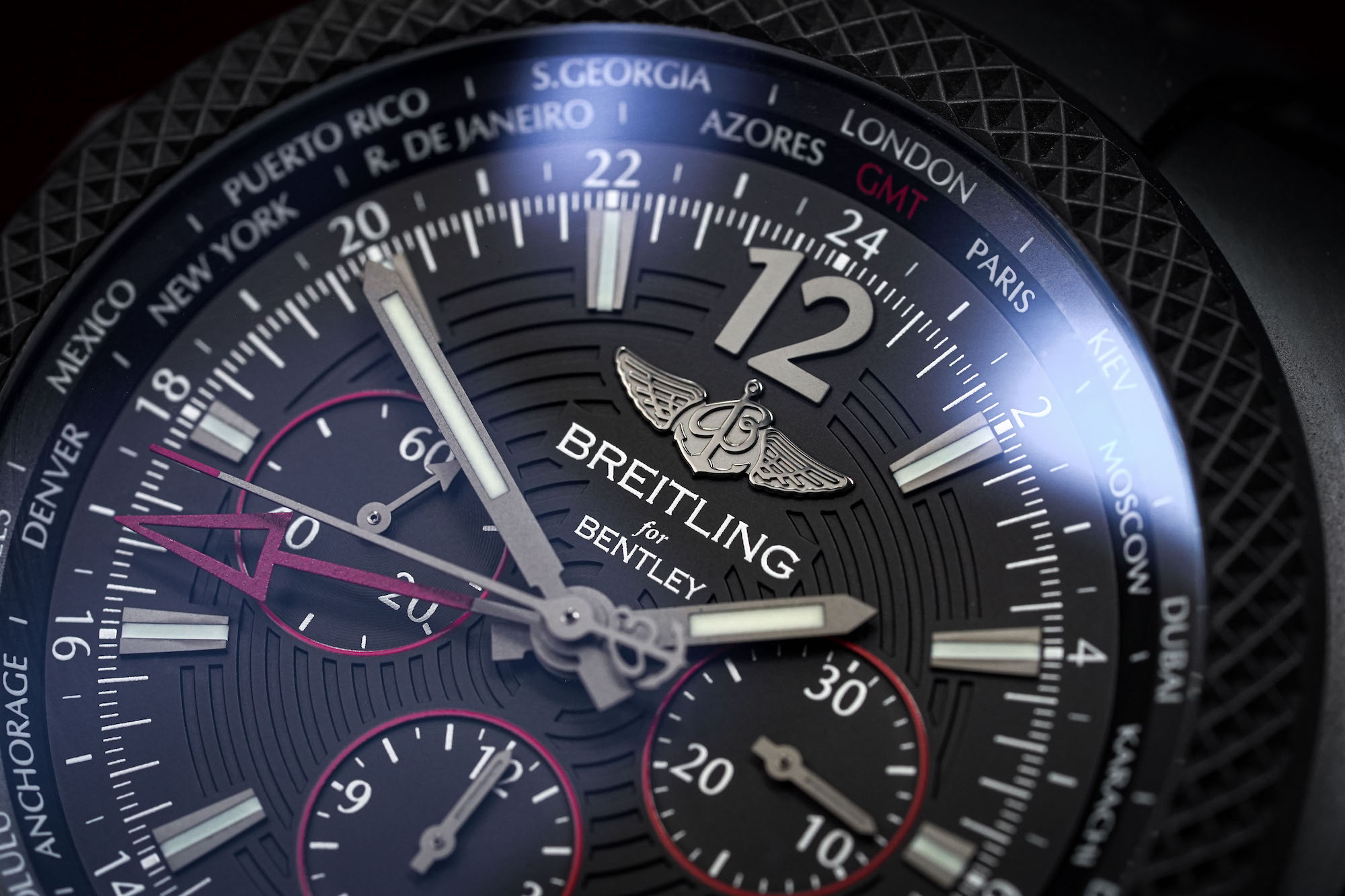 Breitling bentley outlet gmt midnight carbon