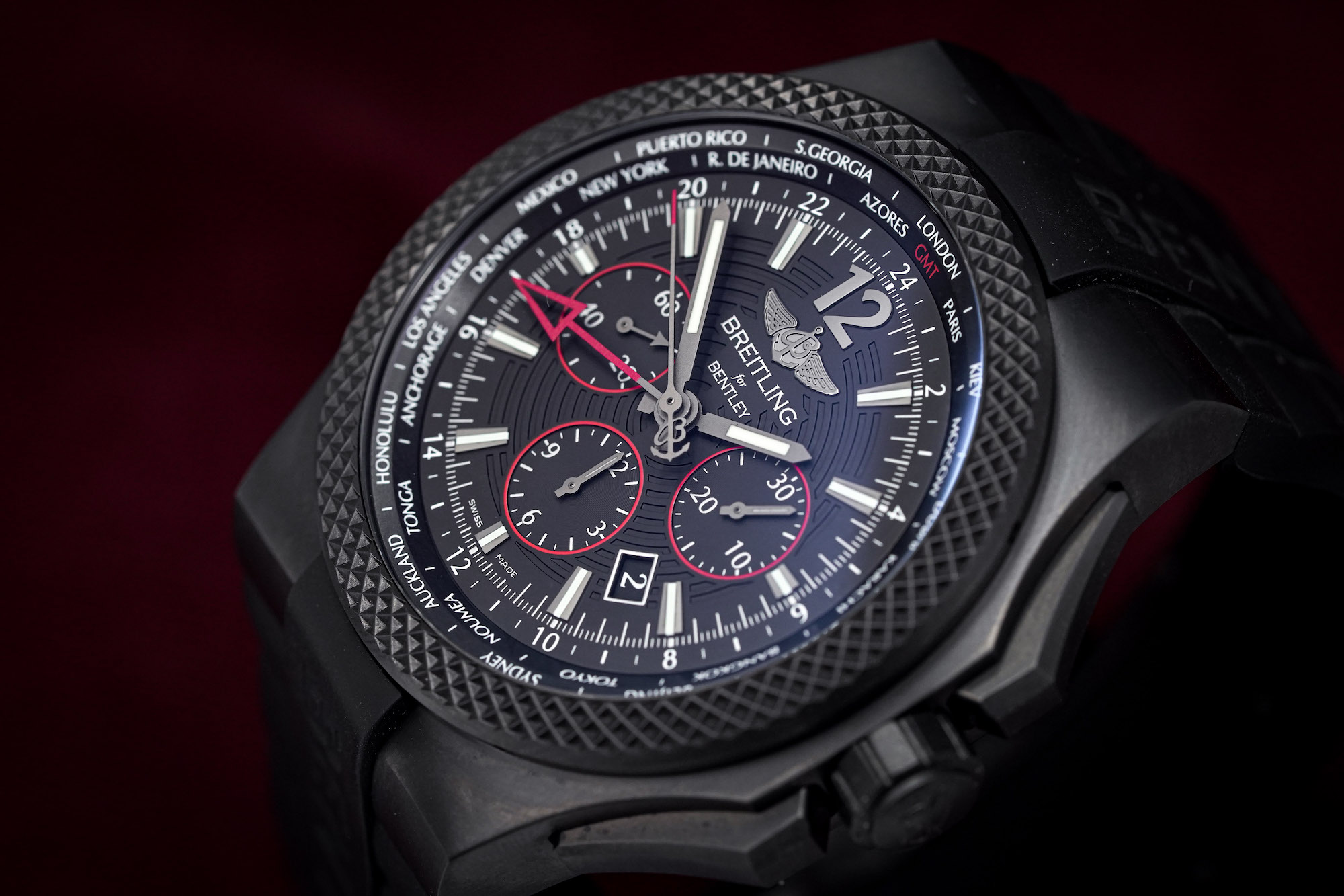 2020 BREITLING FOR BENTLEY GMT LIGHT BODY B04 MIDNIGHT CARBON for sale by auction in Burgess Hill West Sussex United Kingdom