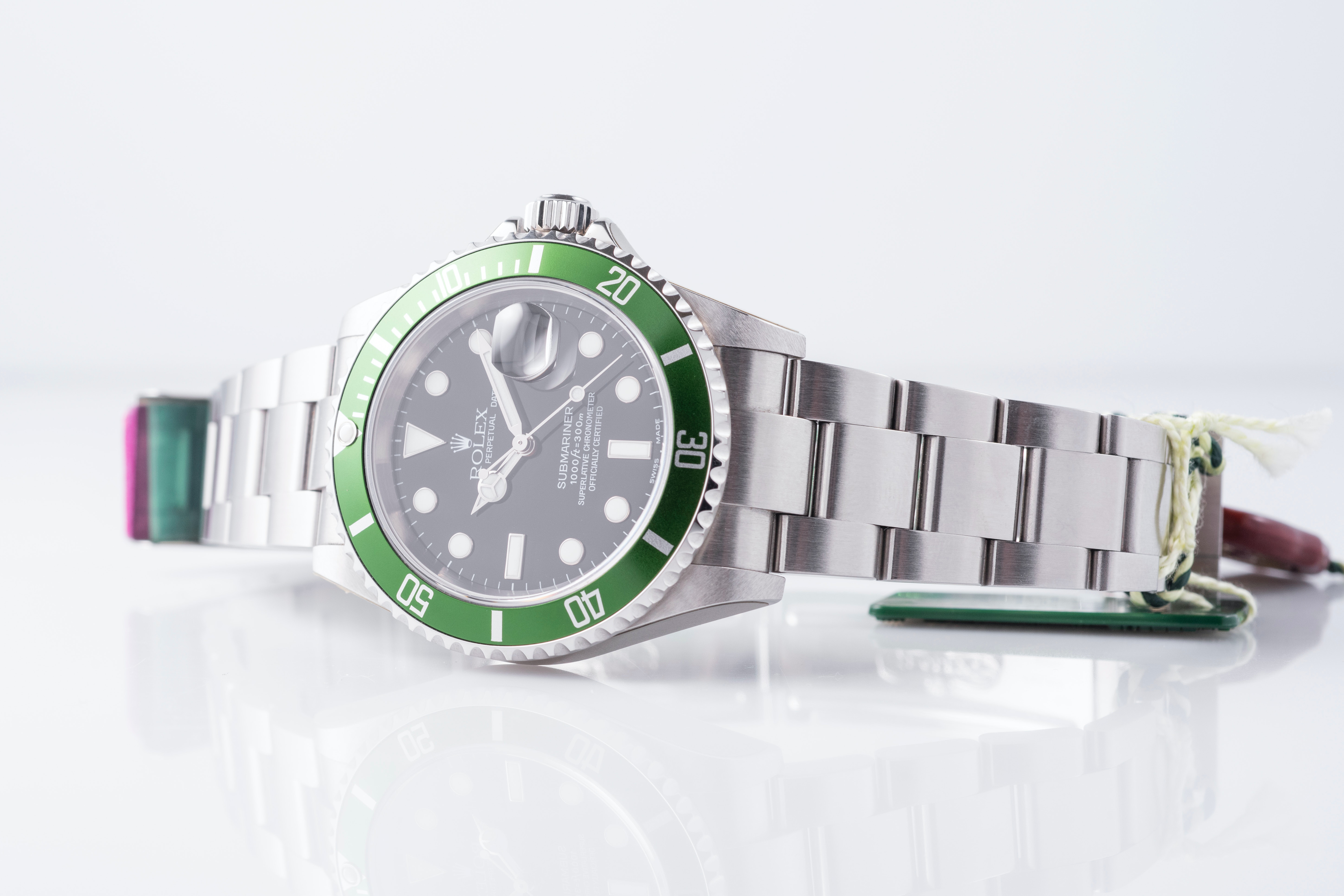 2004 ROLEX SUBMARINER KERMIT F SERIES FLAT 4 NEW OLD STOCK for sale by auction in Liverpool United Kingdom