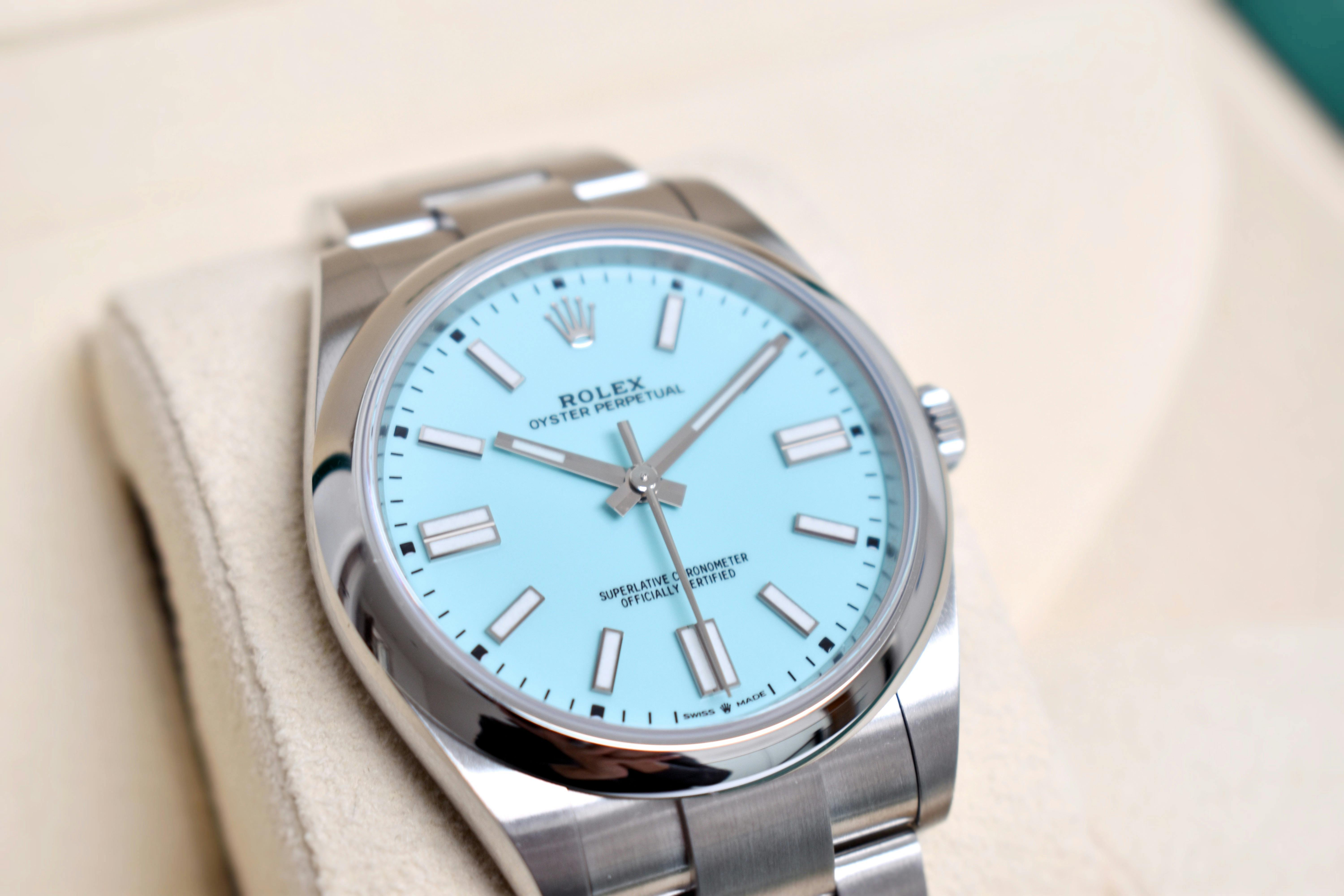 2022 ROLEX OYSTER PERPETUAL 41 'TIFFANY' - FULLY STICKERED for sale by ...