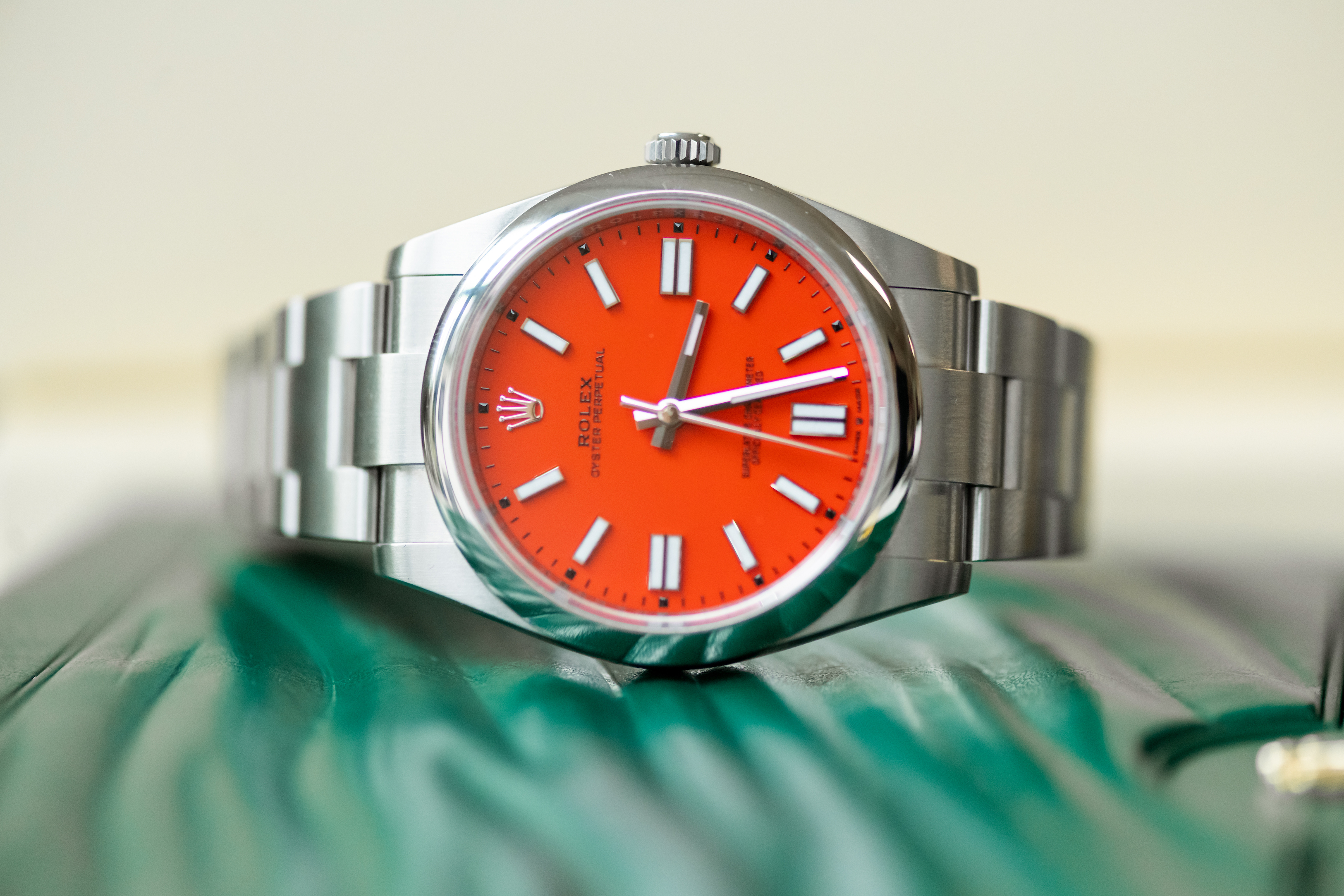 Rolex oyster discount perpetual orange dial