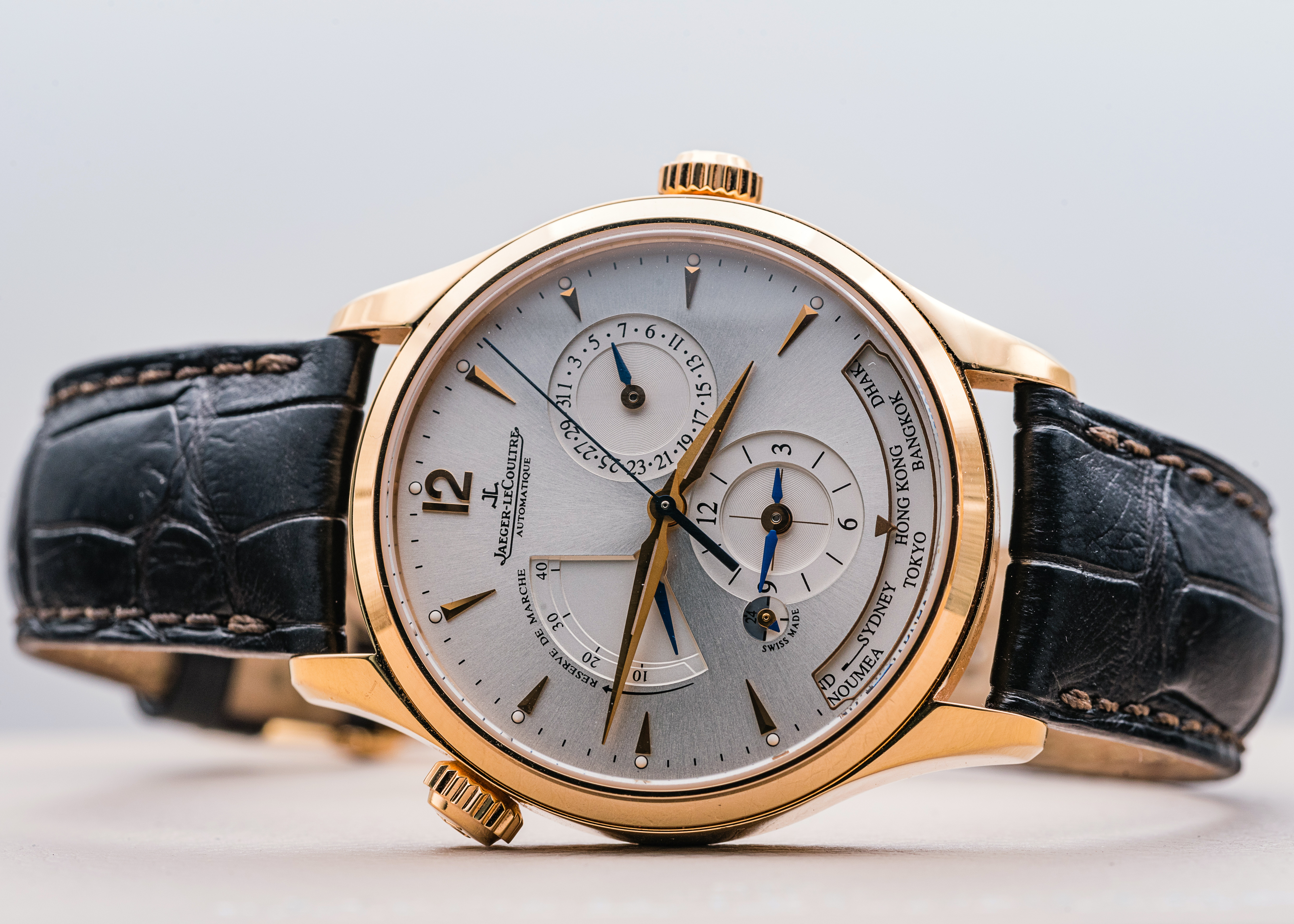 Jaeger lecoultre master geographic rose outlet gold