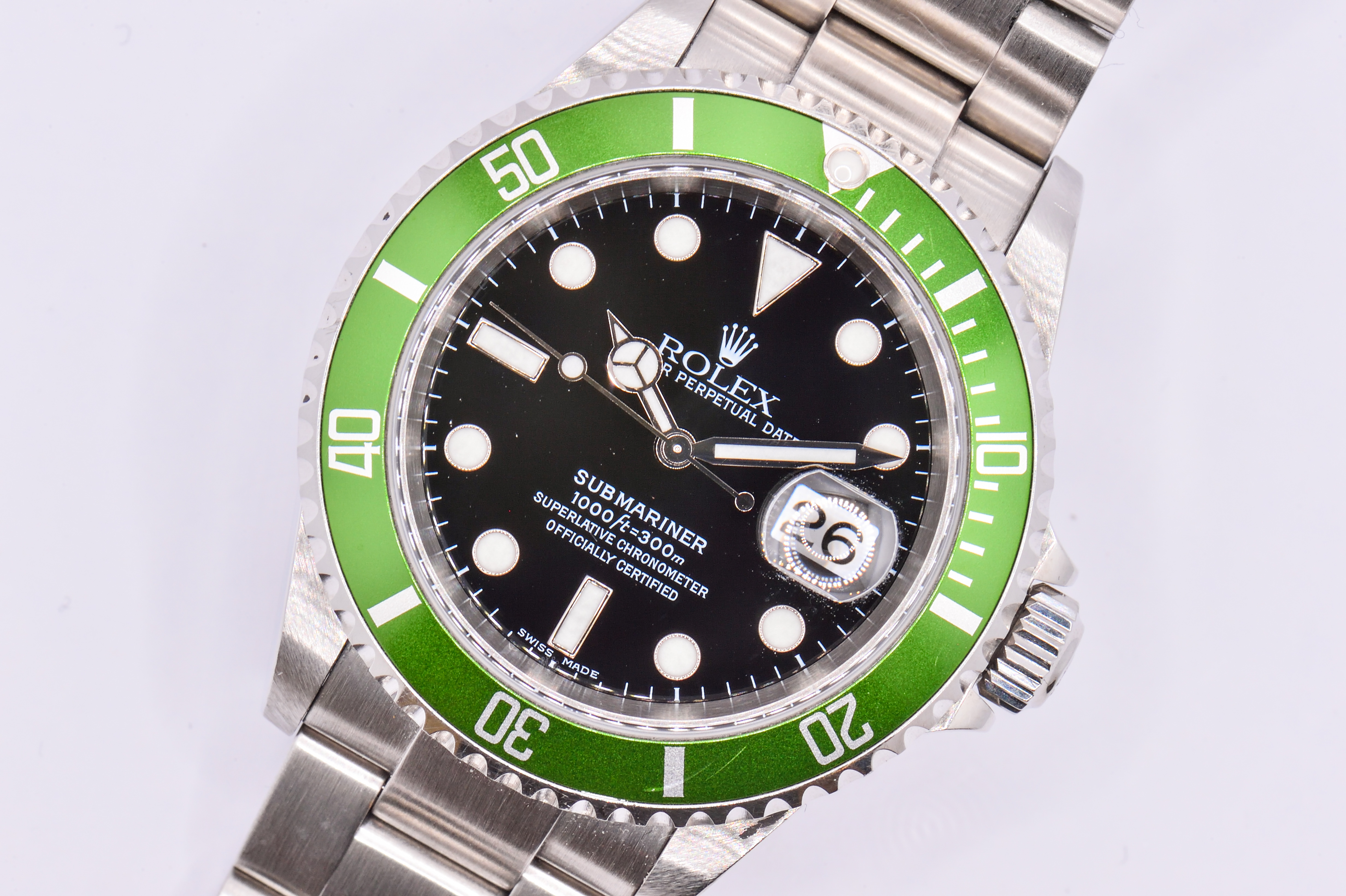 2004 ROLEX SUBMARINER KERMIT FLAT 4 for sale by auction in