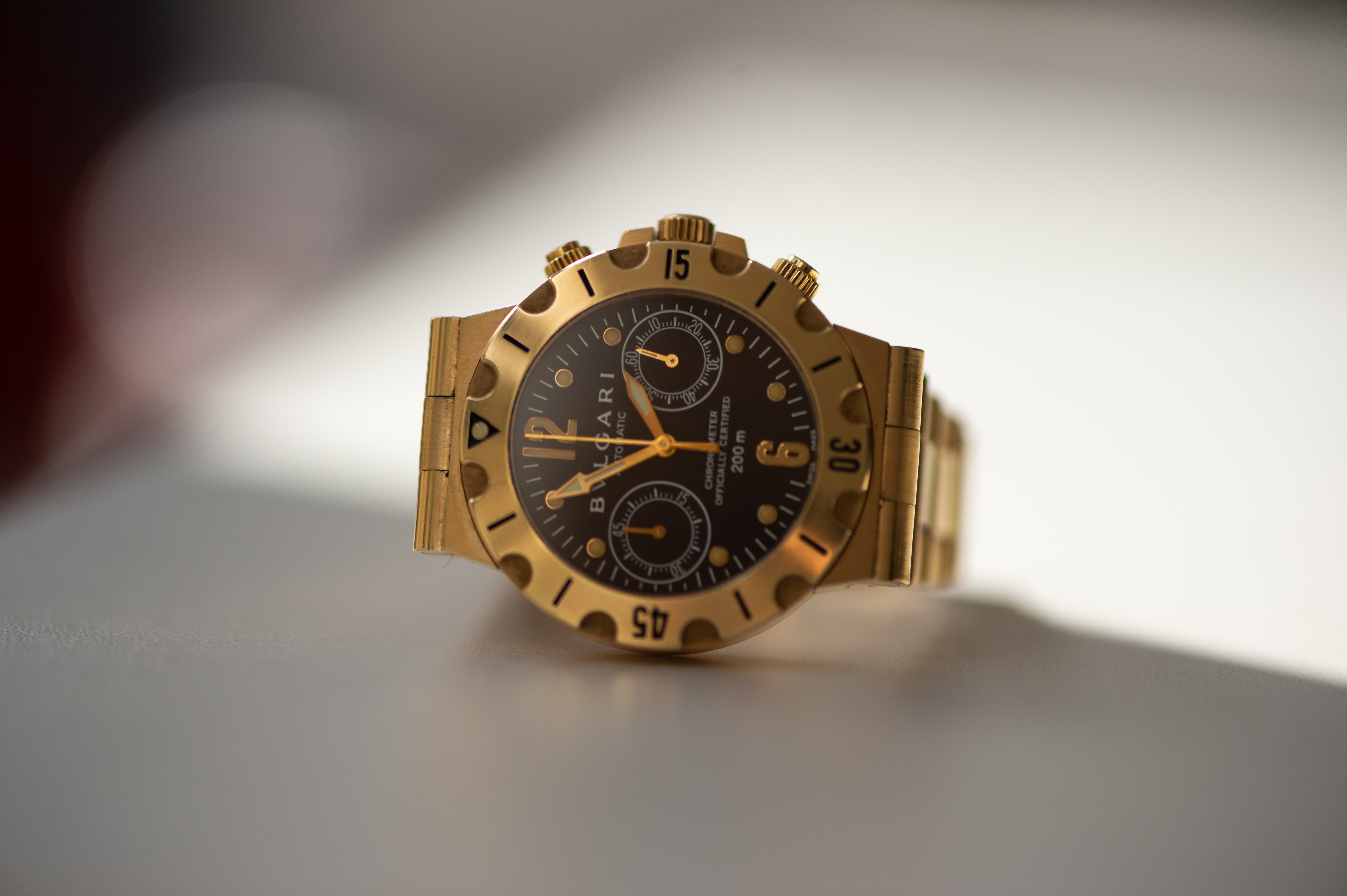 Bulgari diagono discount chronograph yellow gold