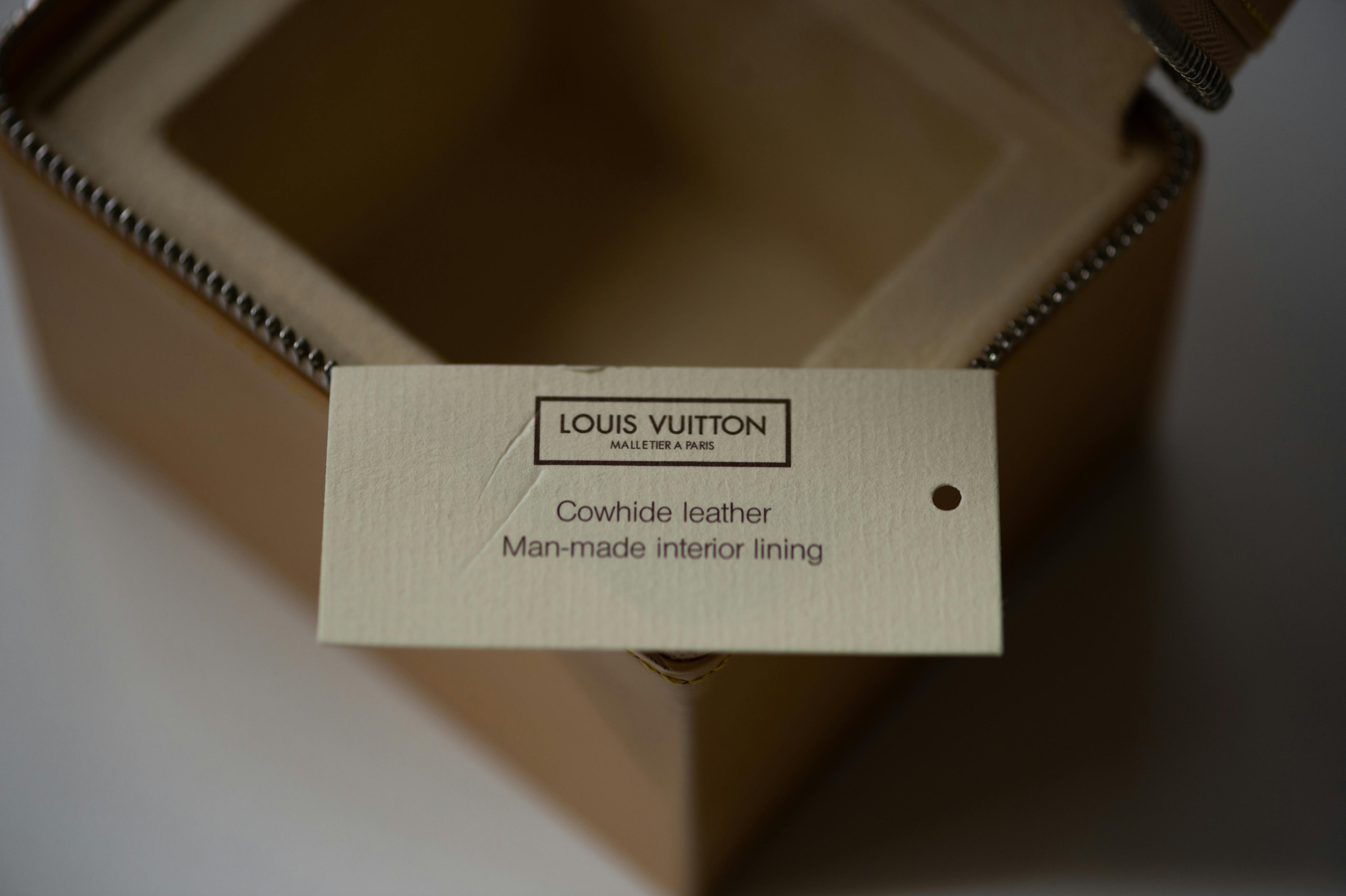 louis vuitton cowhide leather man-made interior lining