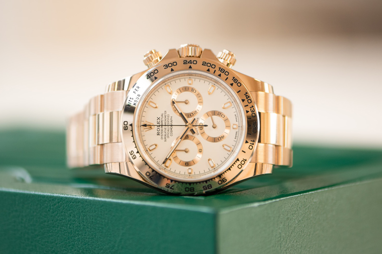 Rolex daytona rose gold white face hot sale