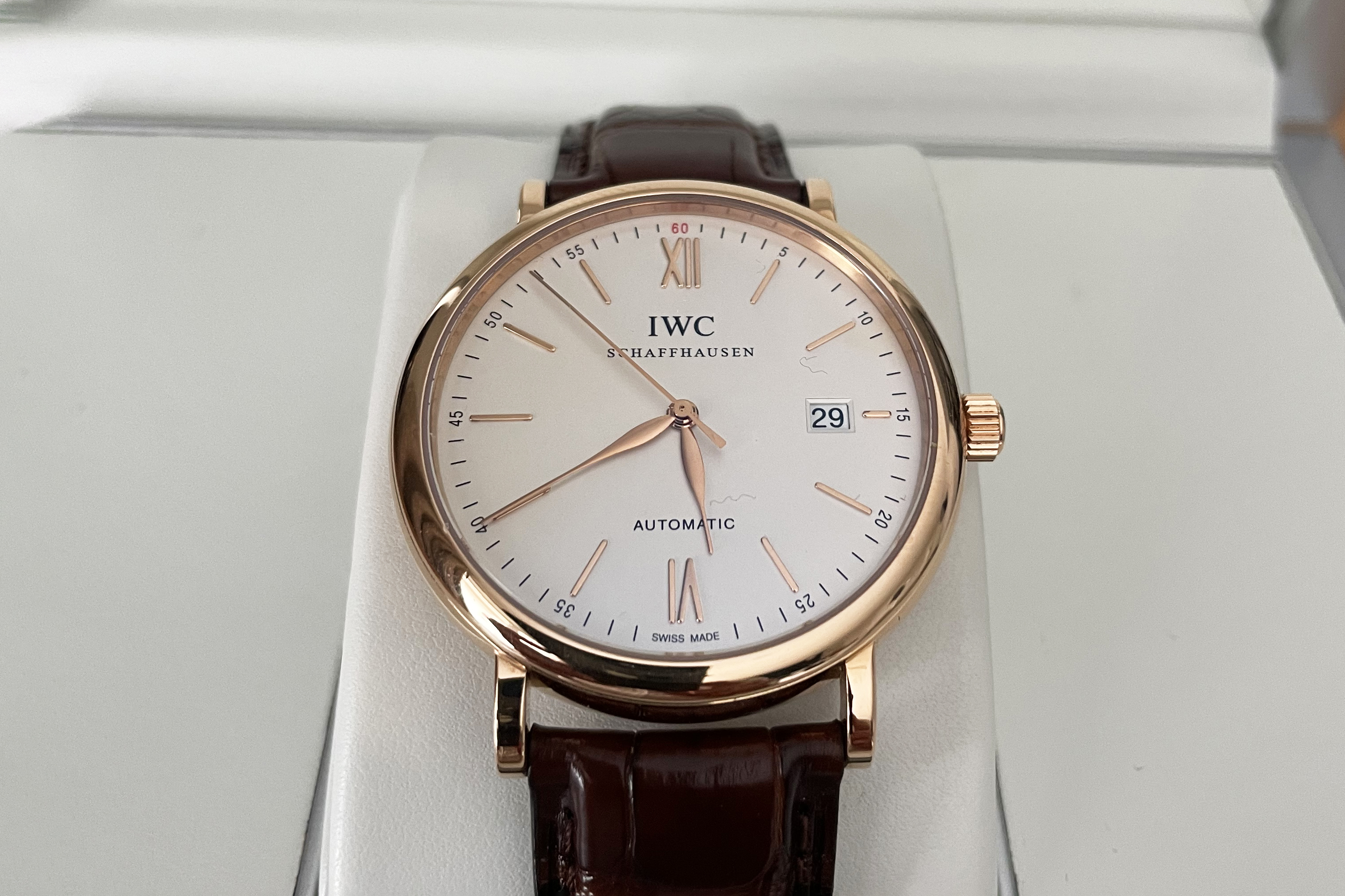 Iwc portofino automatic rose cheap gold