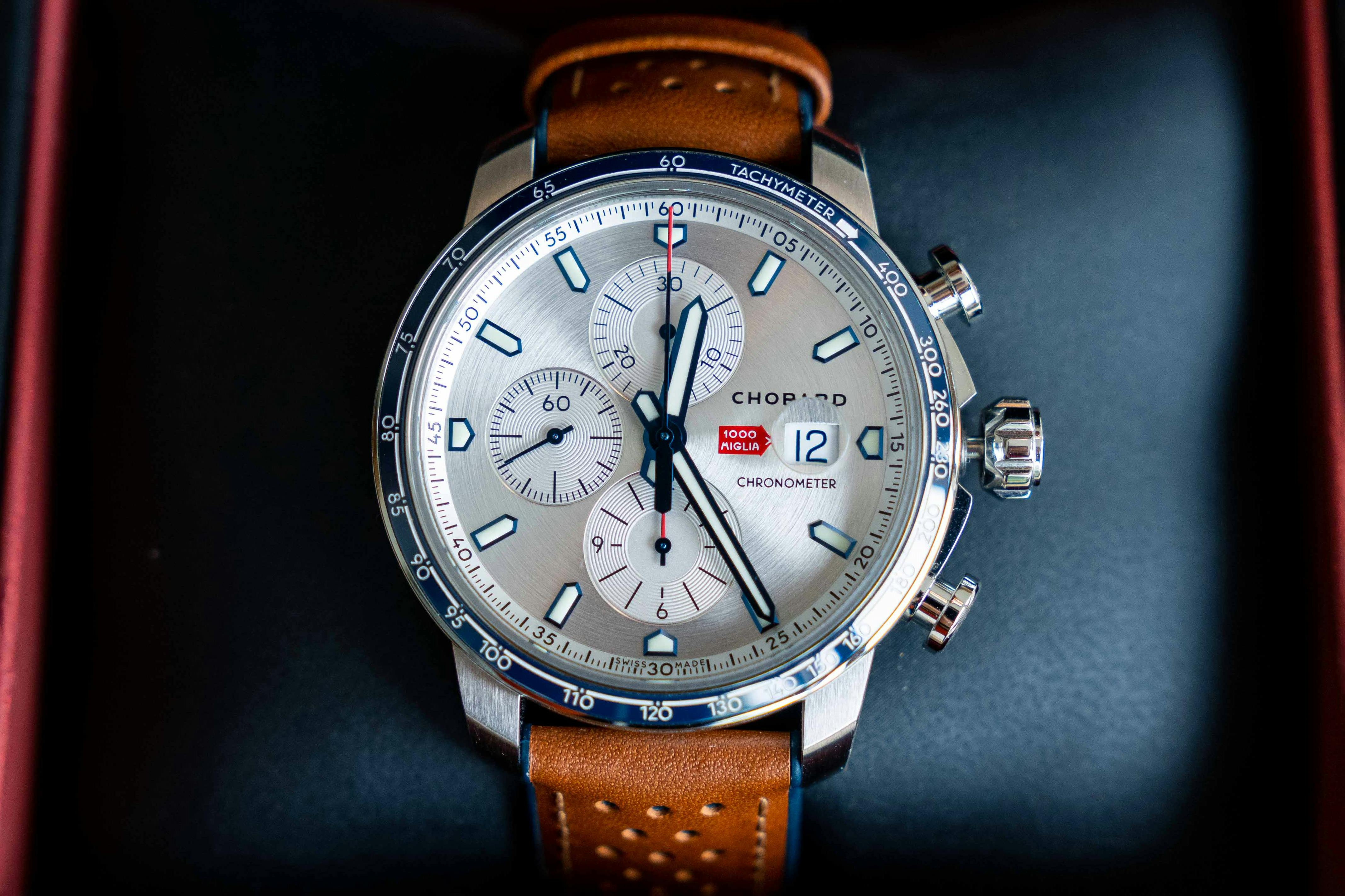 Mille Miglia GTS Limited Edition Automatic Chronograph 44mm Stainless Steel  and Leather Watch, Ref. No. 168571-3010