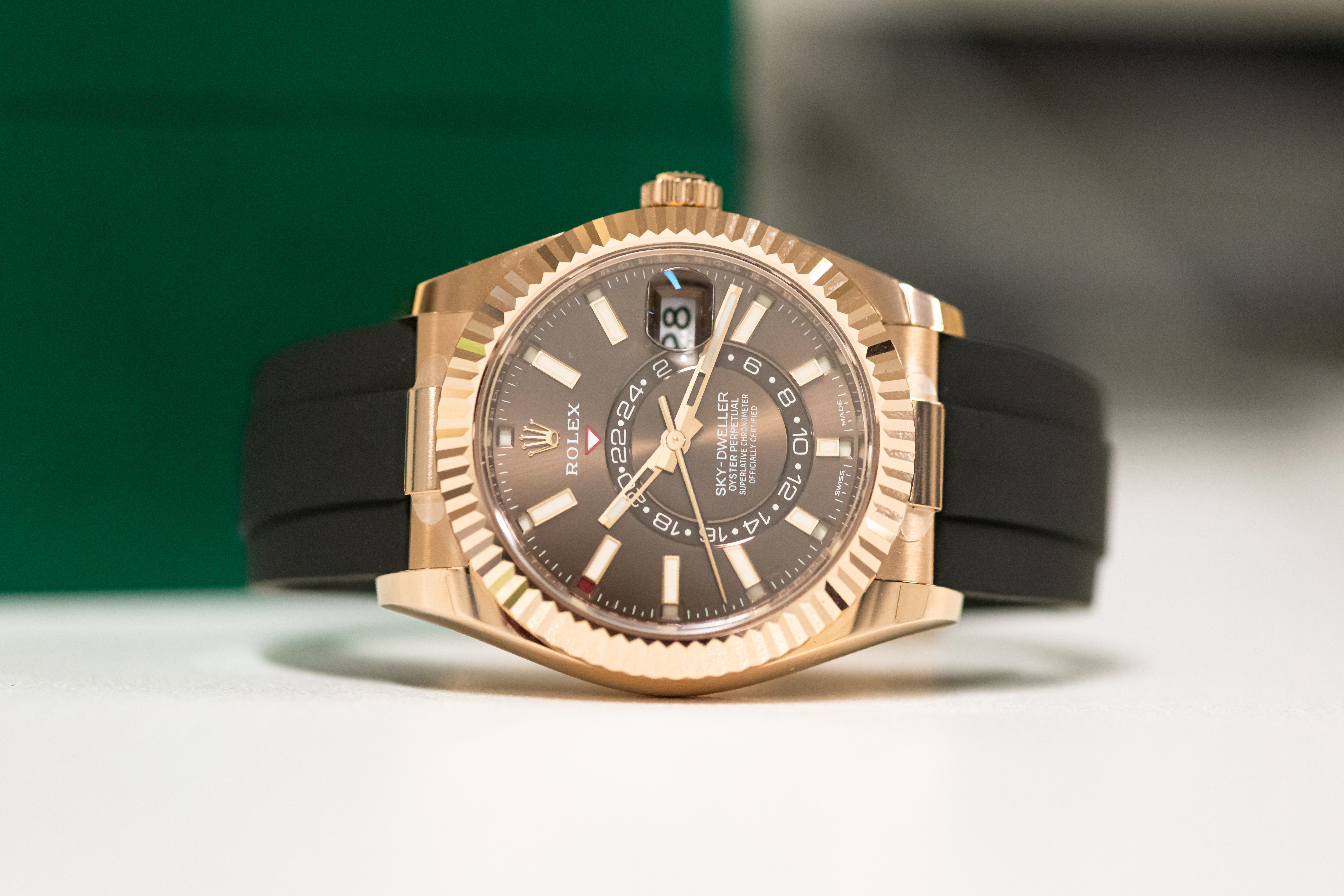 Rolex gold sky dweller best sale for sale