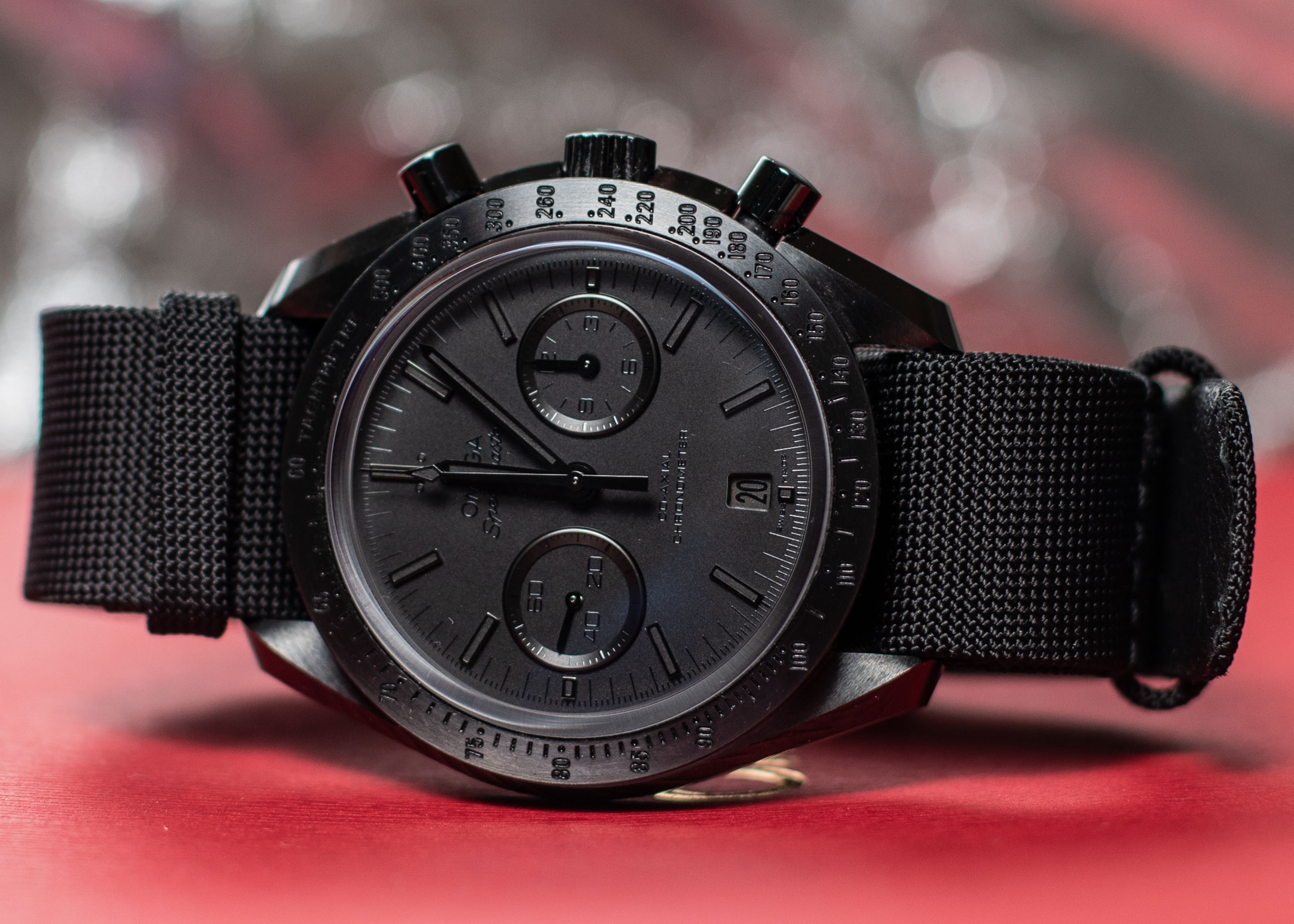 Omega speedmaster black on black best sale