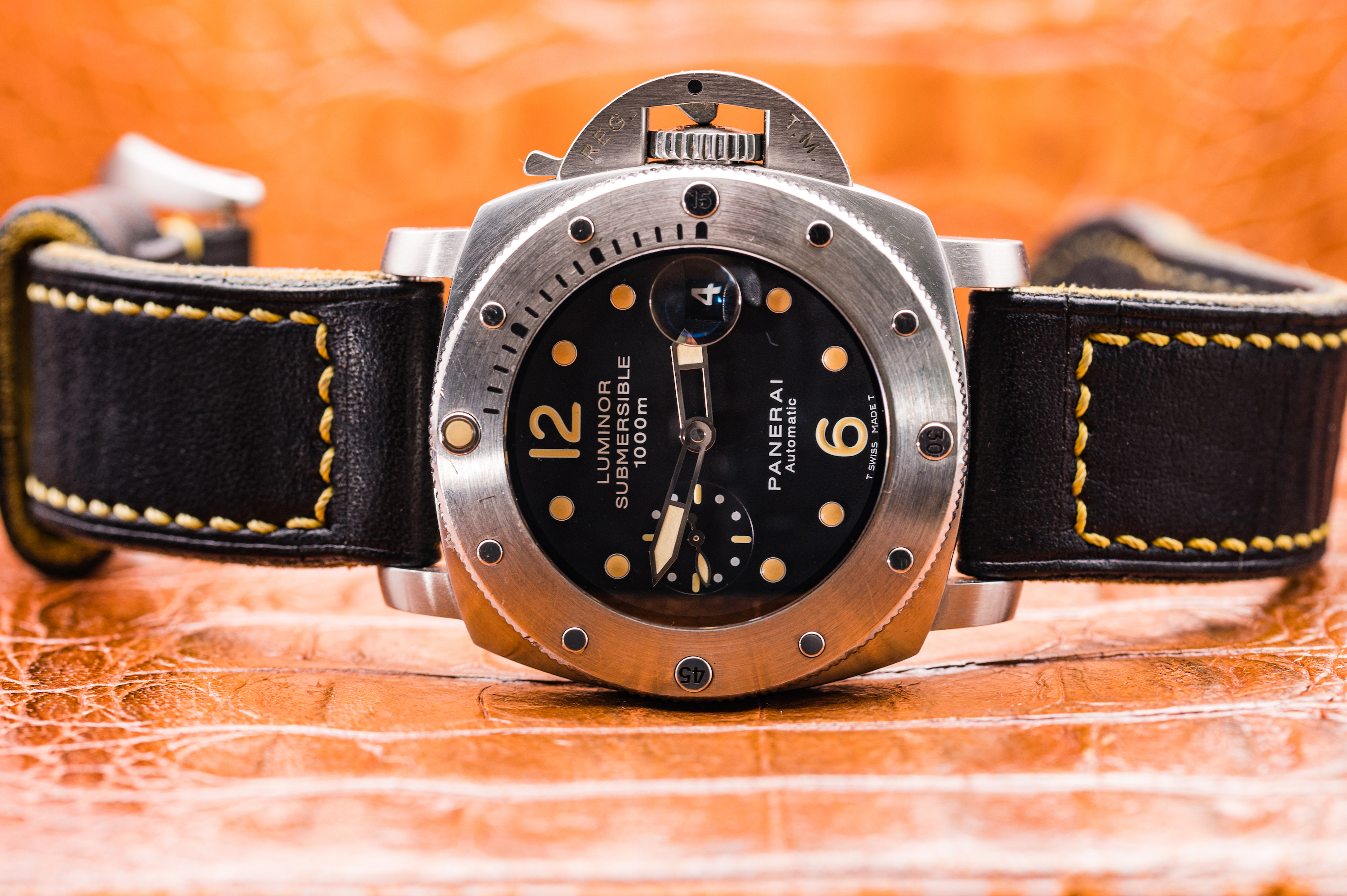 Panerai submersible leather strap sale