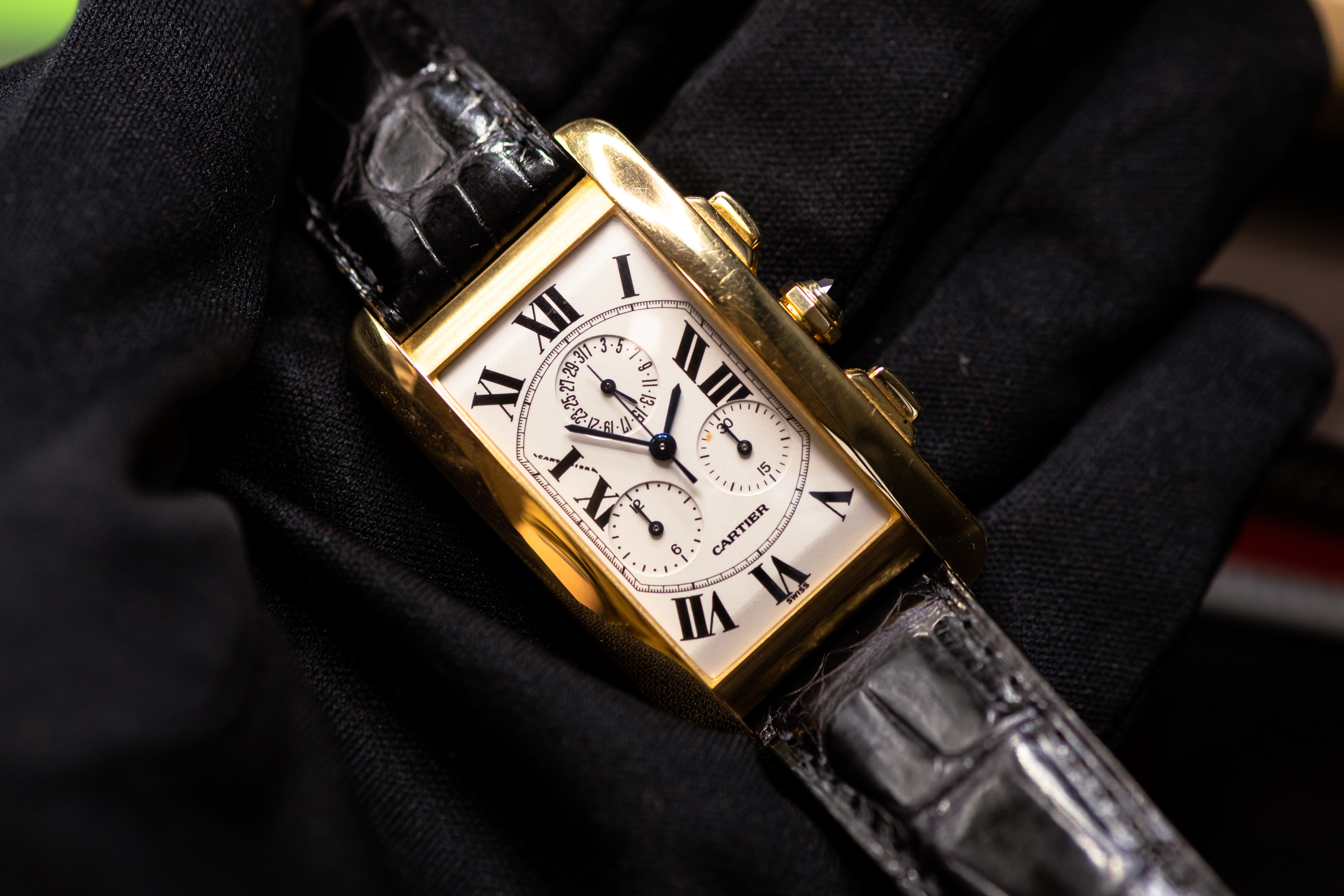 2000 S CARTIER TANK AMERICAINE CHRONOGRAPH for sale by auction in