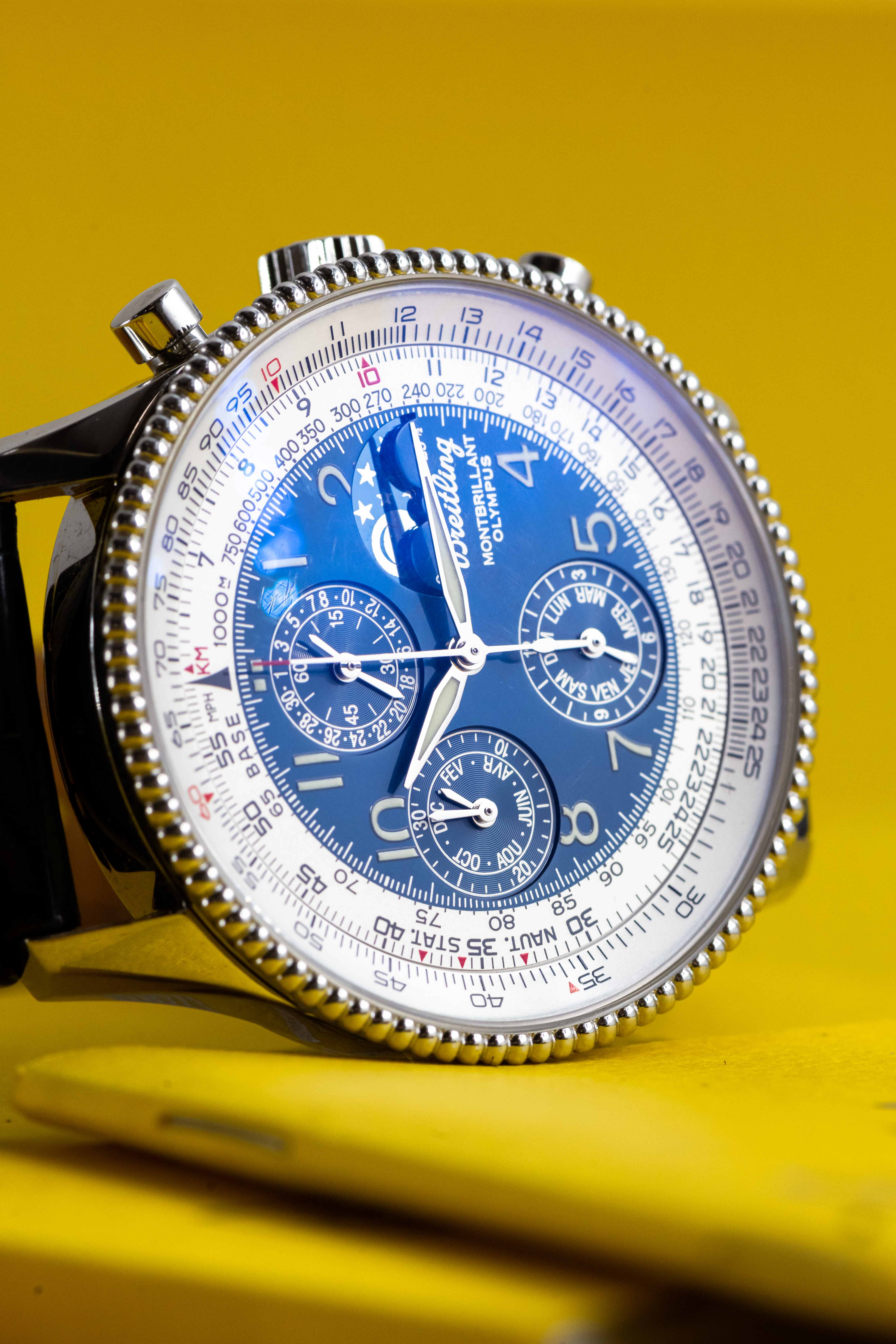 Breitling Montbrilliant Olympus Chronograph Automatic Chronometer Blue Dial  Men's Watch A1935012/C667.442A - Watches, Montbrilliant Olympus - Jomashop