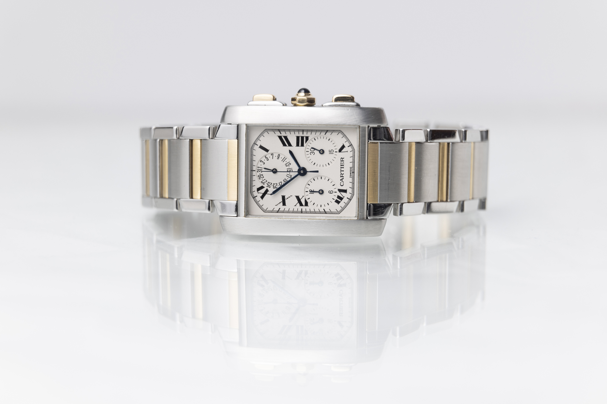 2006 CARTIER TANK FRAN AISE CHRONOFLEX for sale by auction in