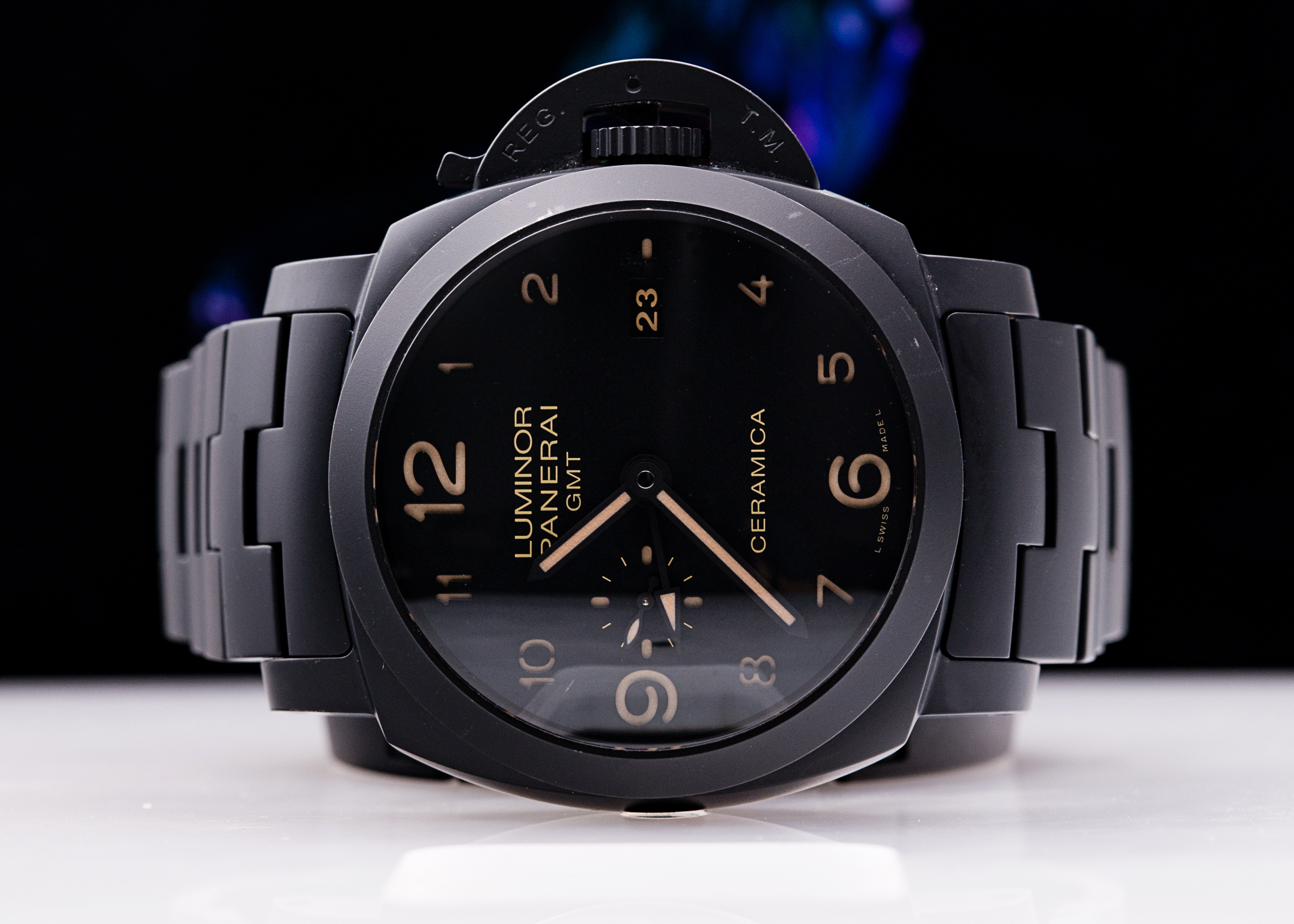 Panerai tuttonero luminor 1950 3 days on sale gmt automatic ceramica