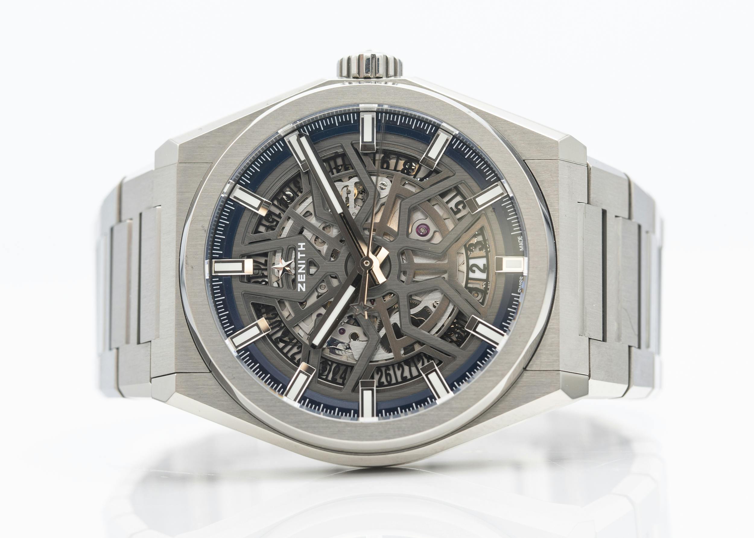 Zenith Defy Classic 41mm Titanium Skeleton Dial Ref-95.9000.670/78.M9000 Box and Papers