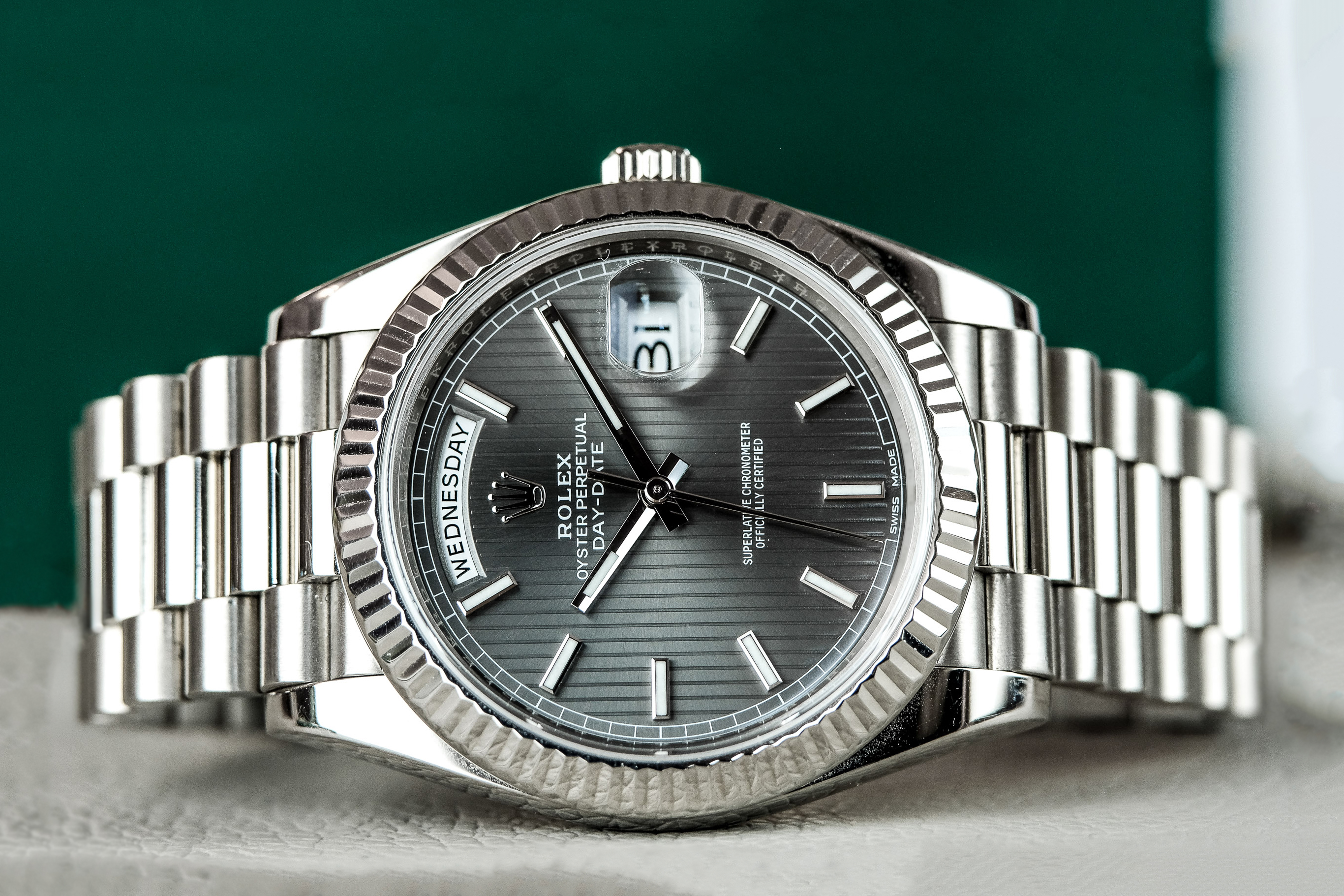 Rolex day date discount rhodium