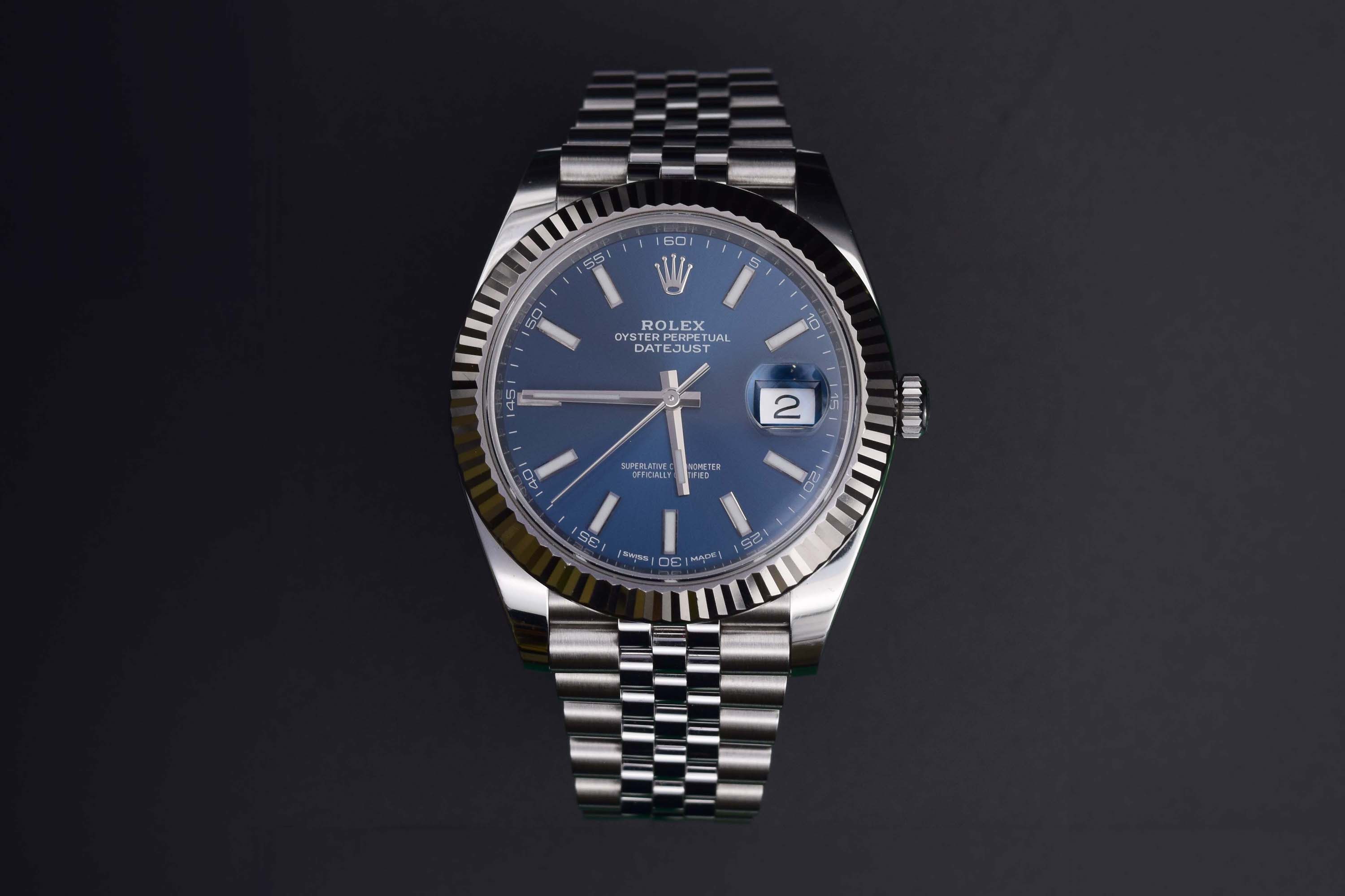 Rolex datejust 41 on sale blue dial for sale