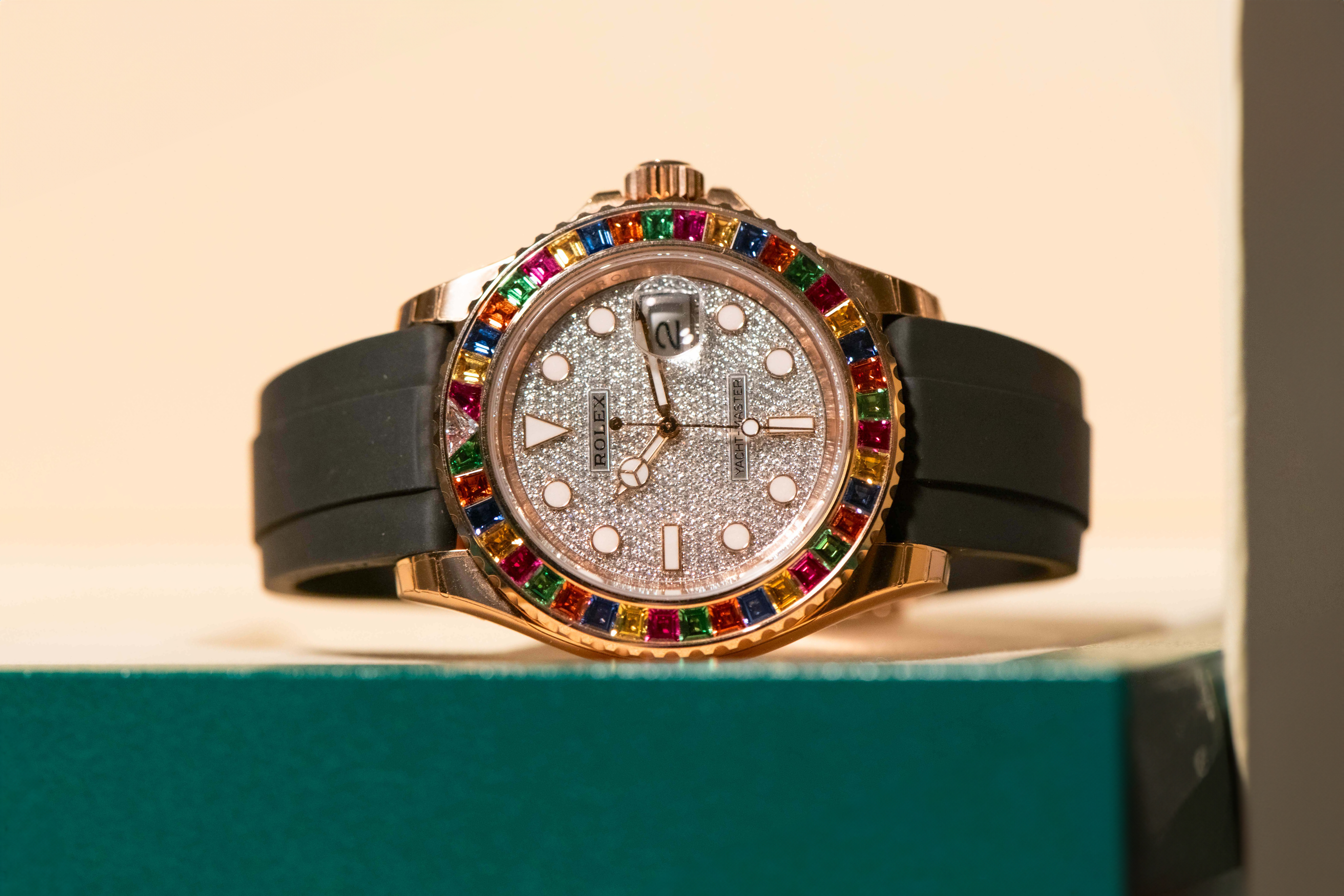 Rolex yacht master rainbow retail price hot sale