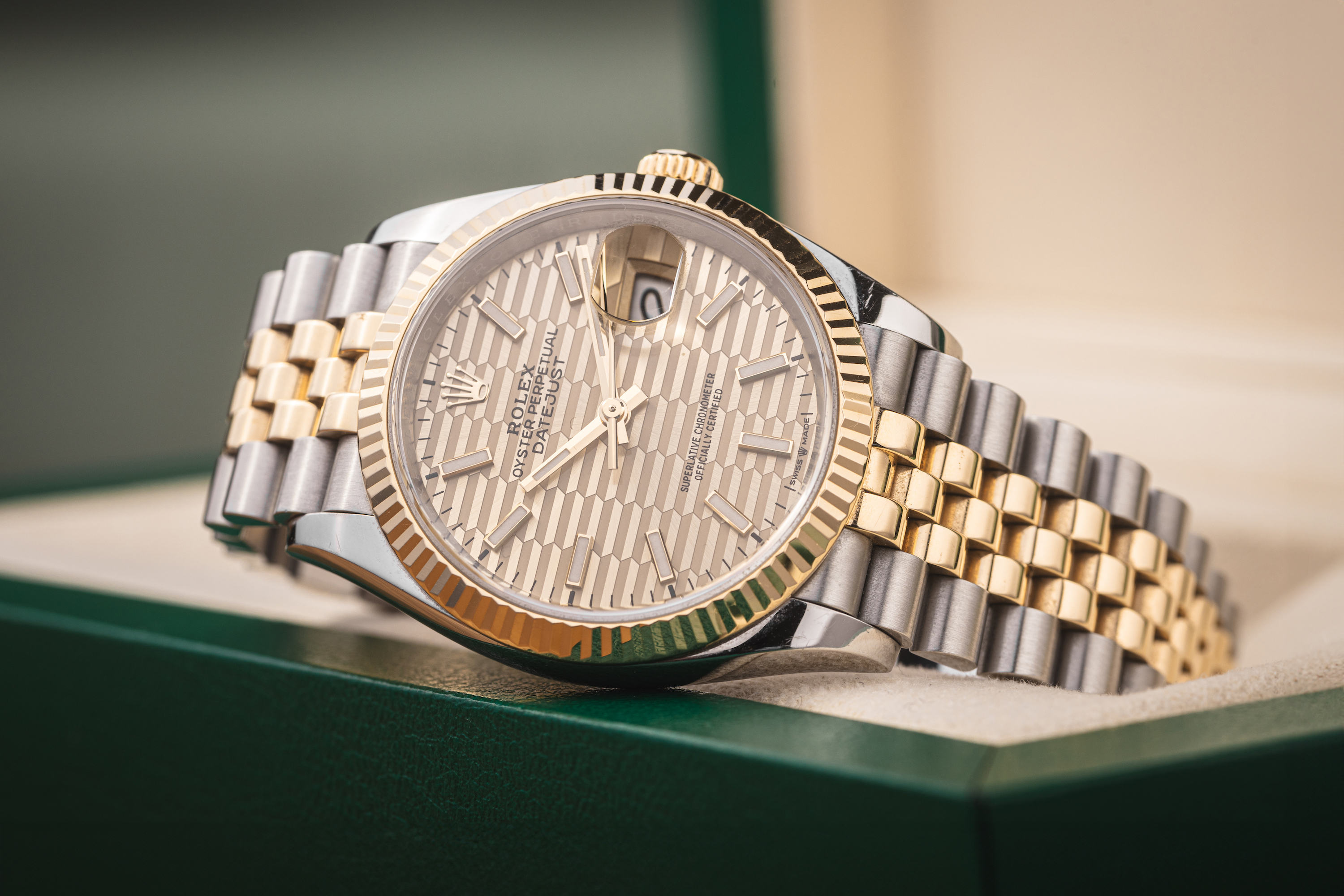 ROLEX ベージュBOX 6個セット売り　中古 2022 Rolex Datejust 36 for sale by auction in Edinburgh, Scotland
