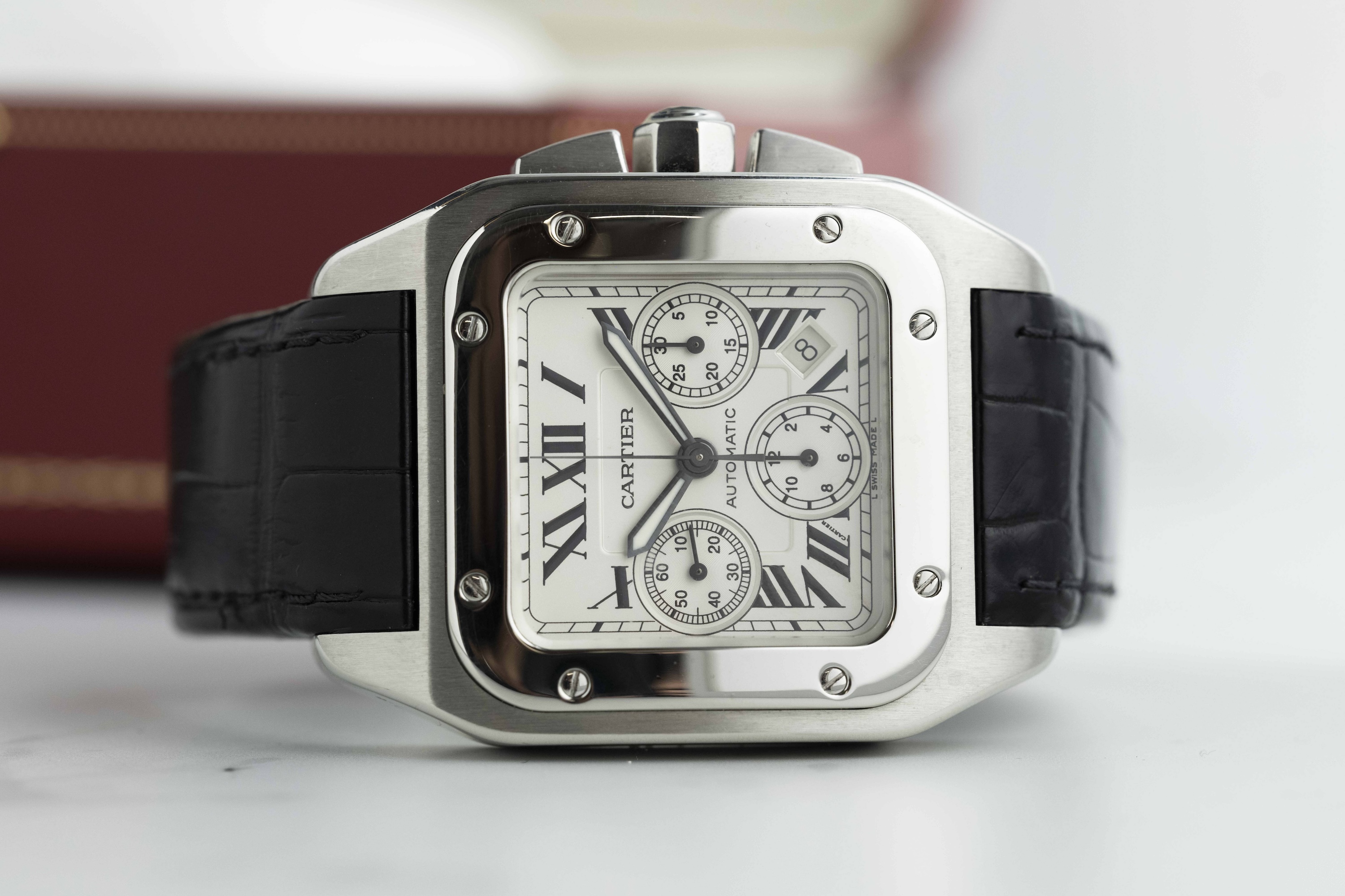 2000 s Cartier Santos 100 Chronograph for sale by auction in London United Kingdom